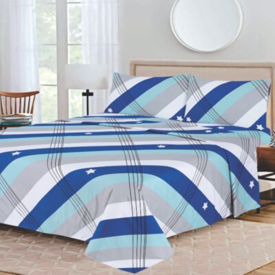 Blue Wave Stripe Comforter Set