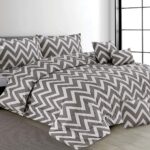 Modern Grey Chevron Comforter Set